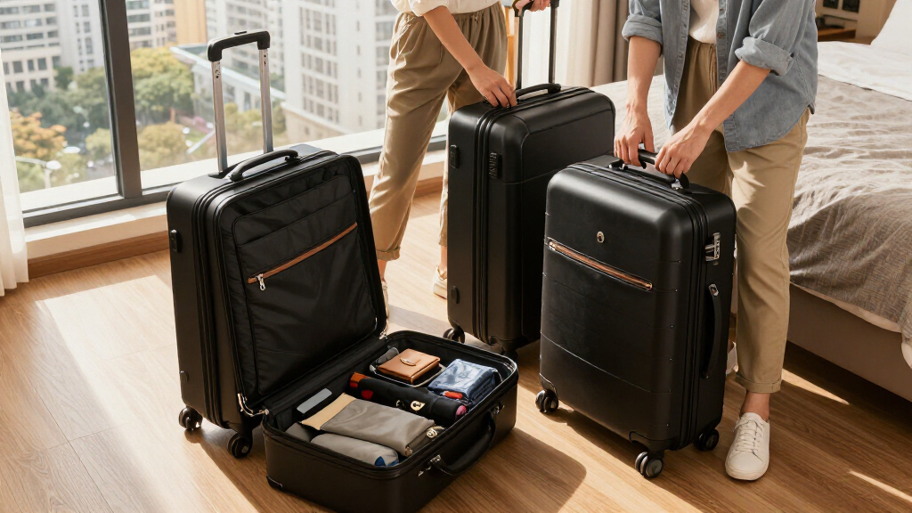 premium luggage sets for couples traveling together
