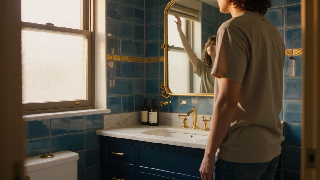 best blue and gold bathroom decor