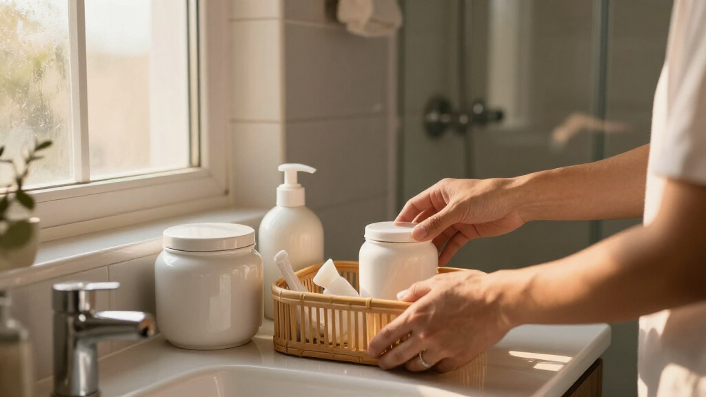 best renter-friendly bathroom storage