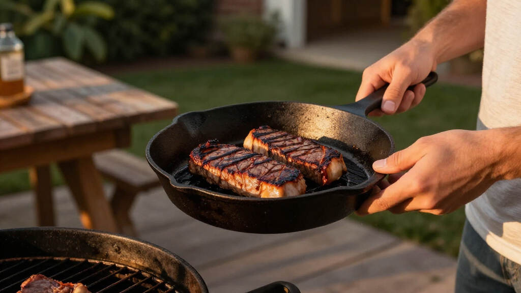 cast iron skillet for grill
