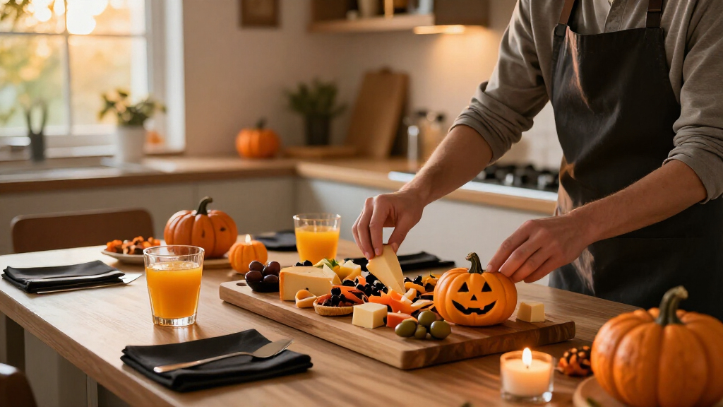 Halloween party appetizer platters
