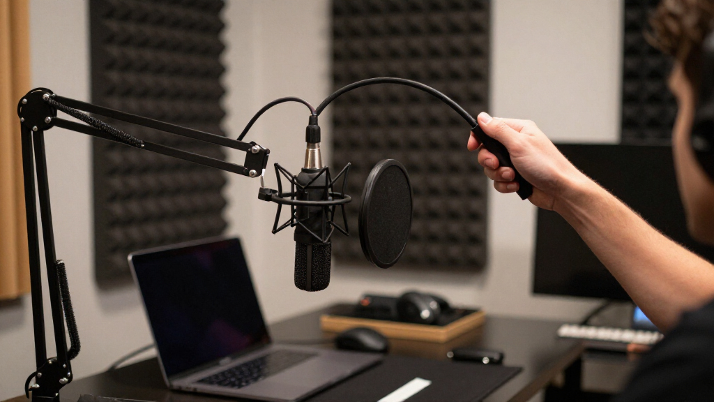microphone boom arms for podcasters and voiceover