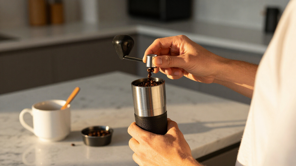 best hand grinder for espresso with magnetic catch cup