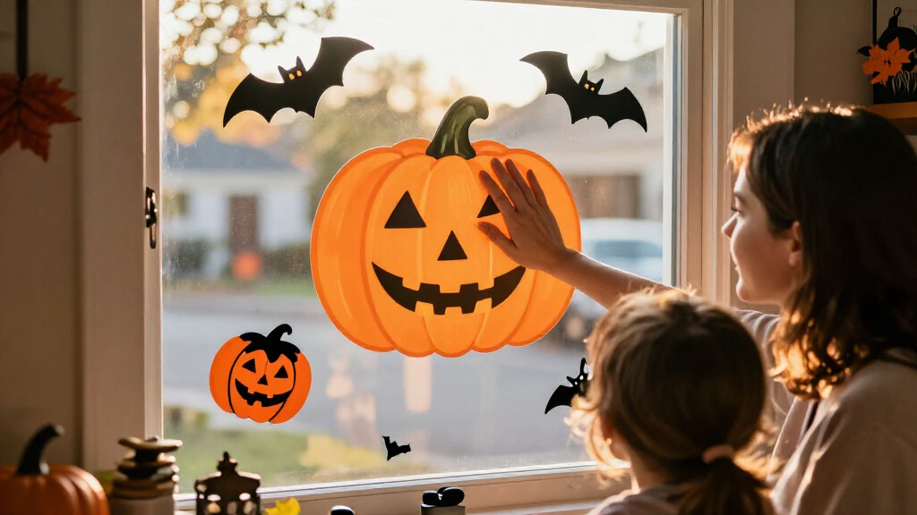 Halloween window clings