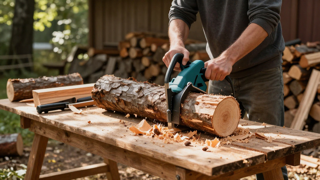 electric log splitters for DIY woodworking