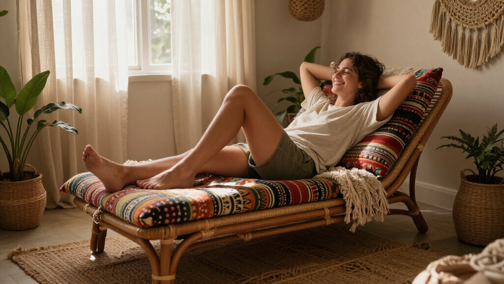 boho chaise lounge