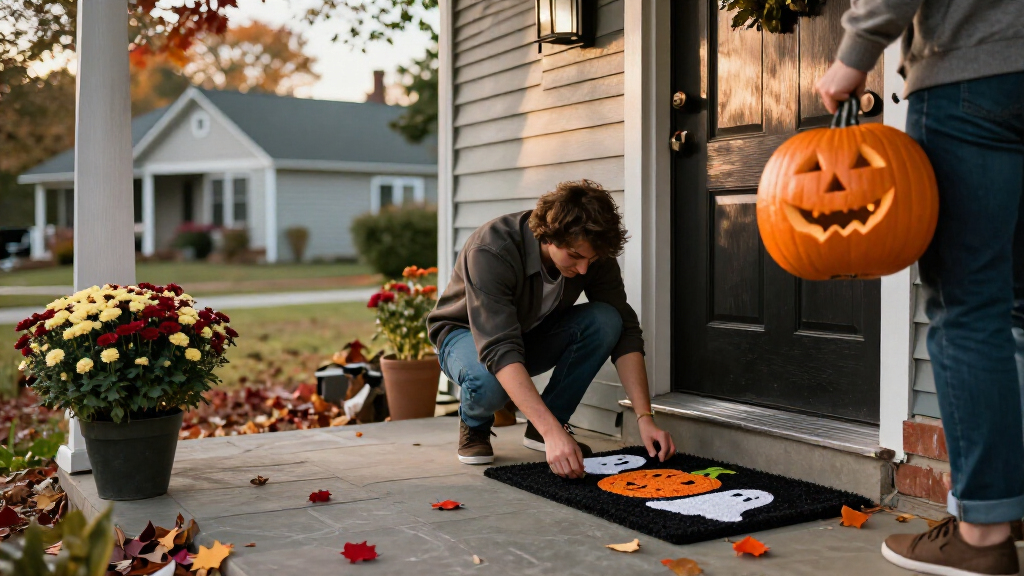 Halloween outdoor doormats
