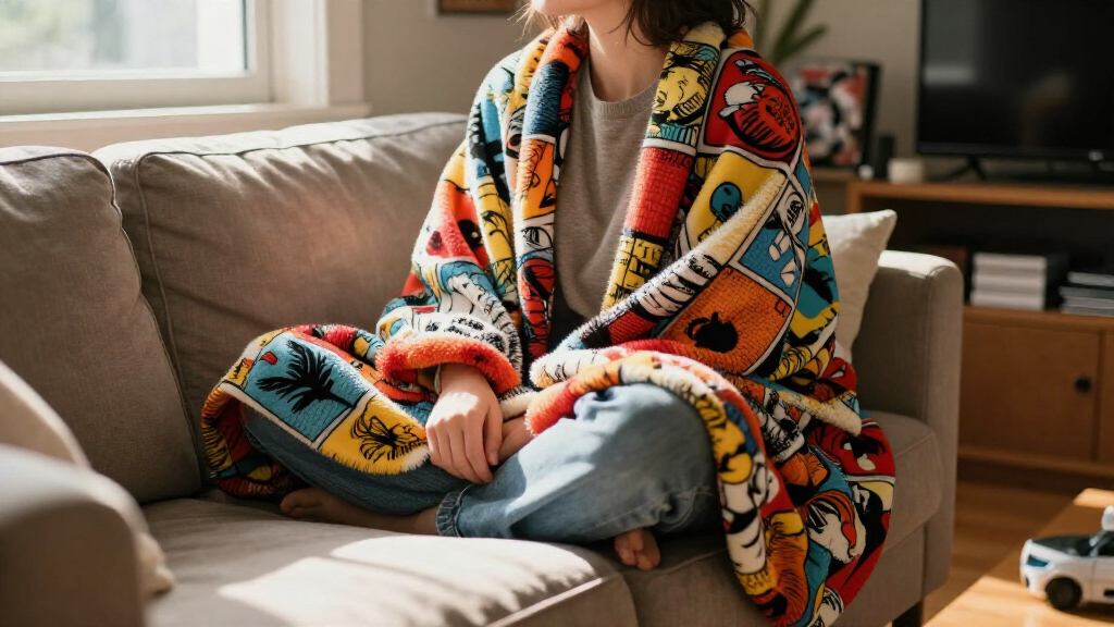 pop culture themed cozy blankets