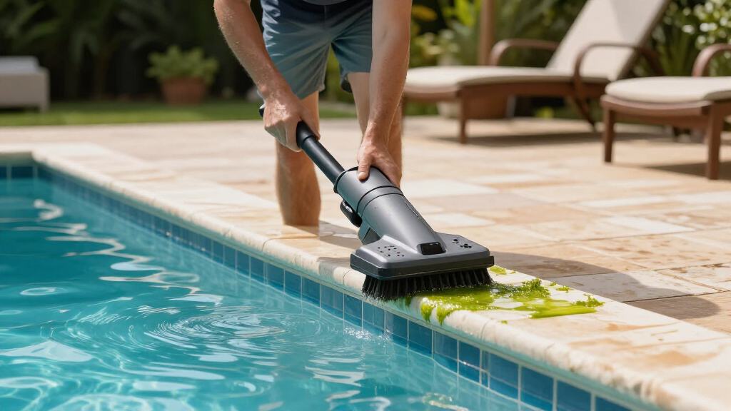 manual pool vacuum for algae