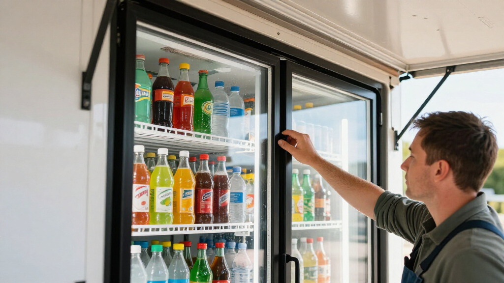 best glass door beverage fridges for food truck business