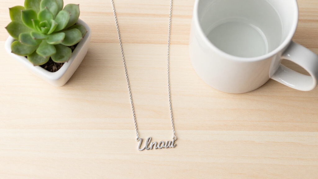 custom name necklace silver