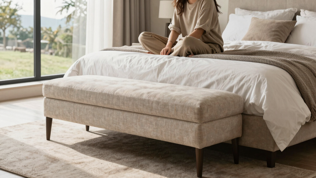 best king bed bench upholstered