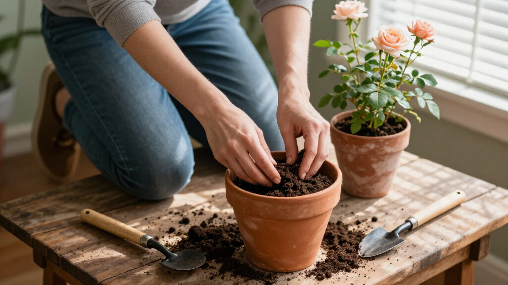 dirt for roses