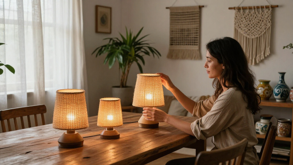 boho table lamp set