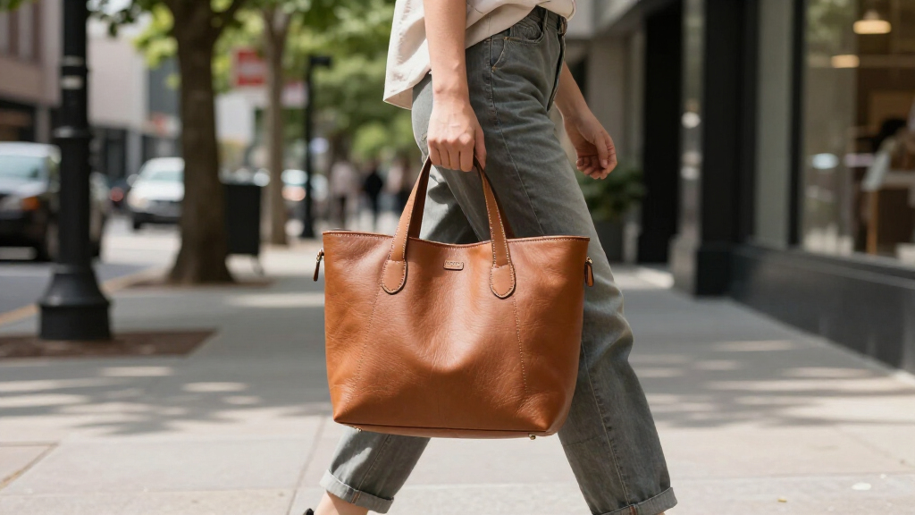 best premium leather tote bag for women