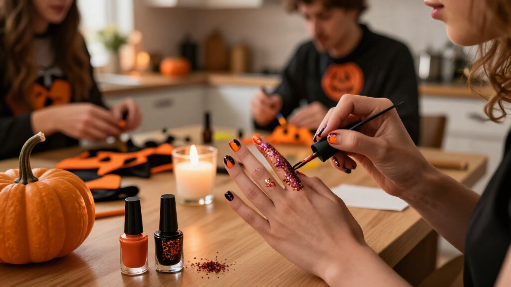 Halloween nail glitter polish