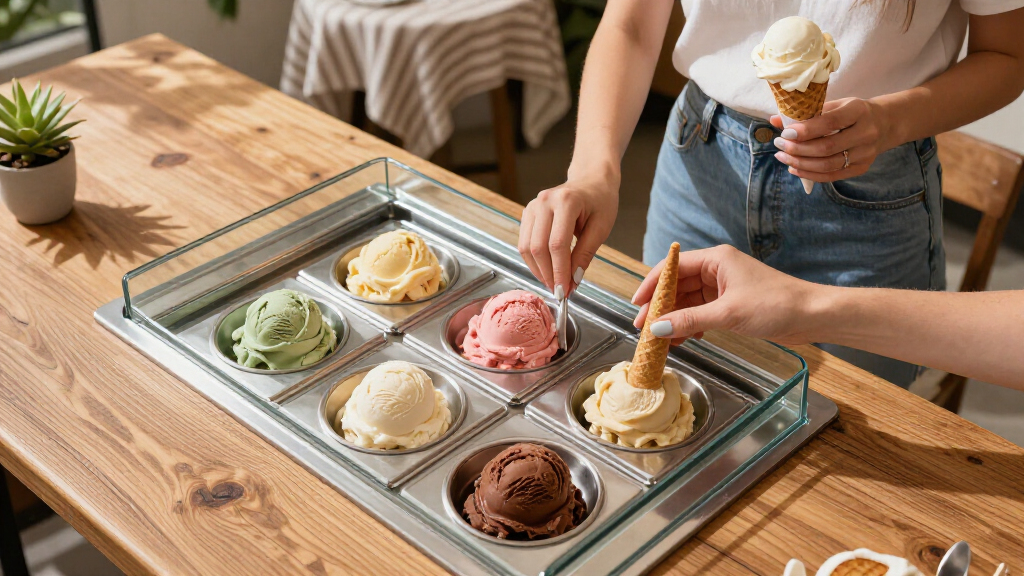 gelato display case for gelaterias