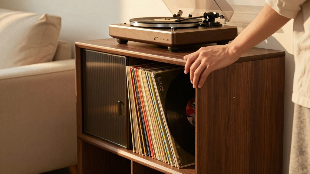 best premium record storage cabinet