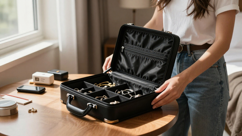 travel jewelry organizer case premium