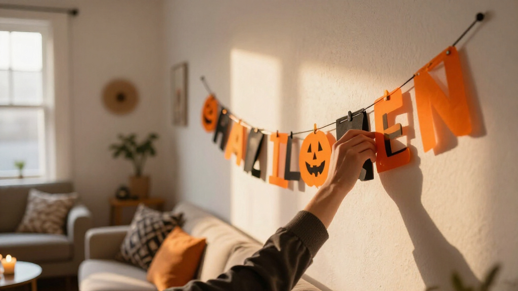 Halloween-themed wall art