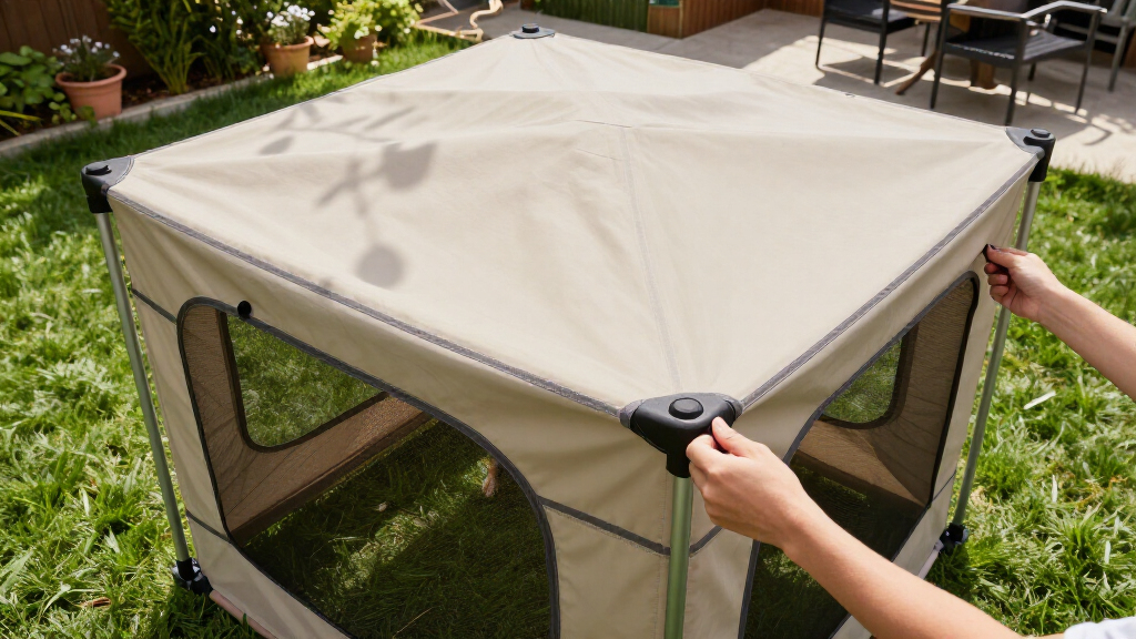 best dog play yard with weather cover