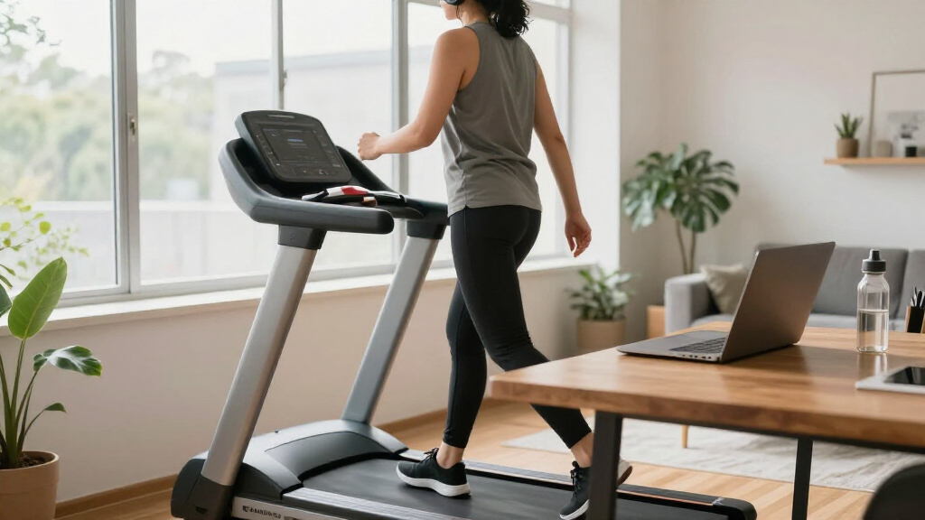 treadmill desk under