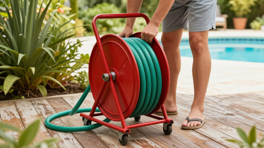 best garden hose reel cart