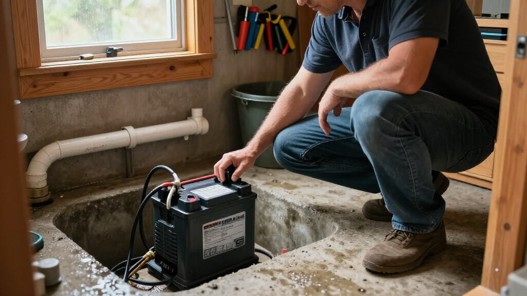 battery backup sump pump 12v