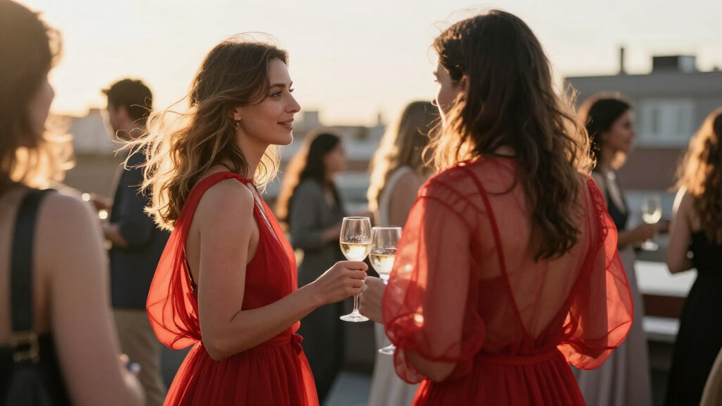 best sheer red dresses
