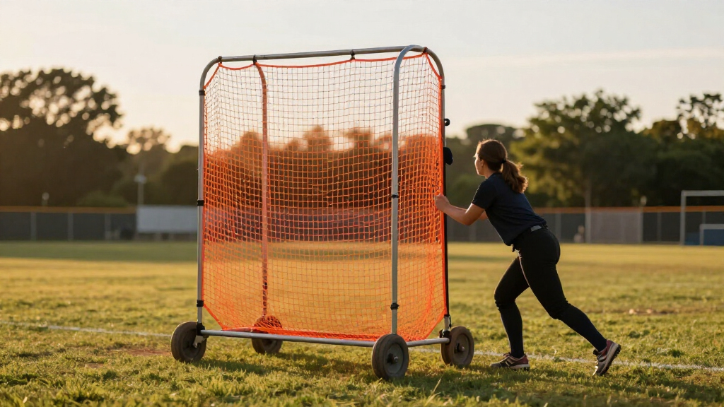 softball l screens with wheels
