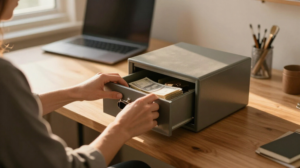 drawer safe for home office desk