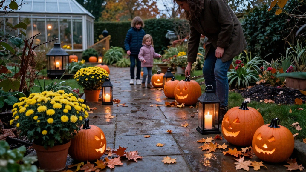 Halloween outdoor lantern decorations