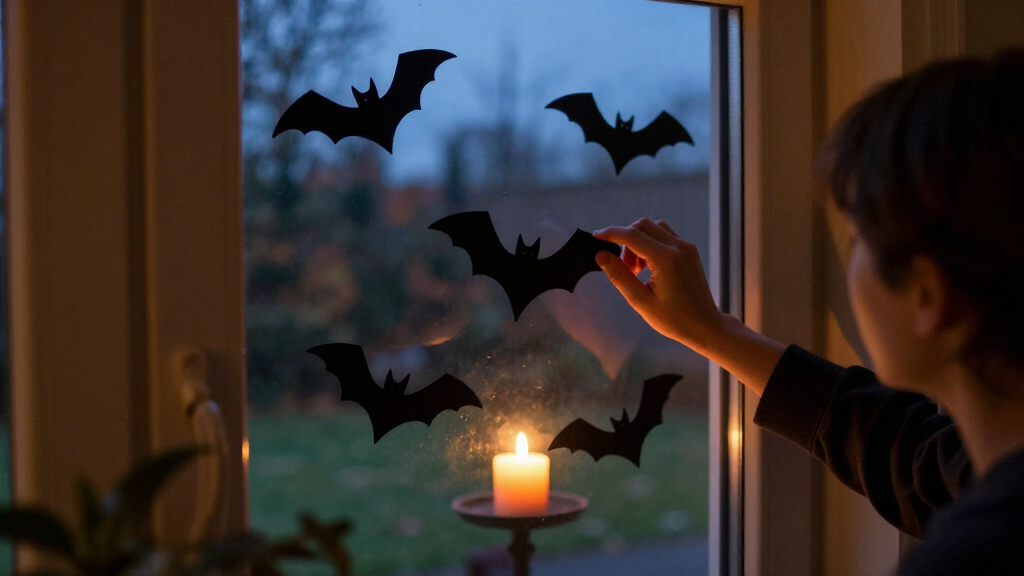 Halloween window silhouettes