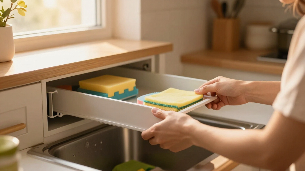 expandable under sink shelf