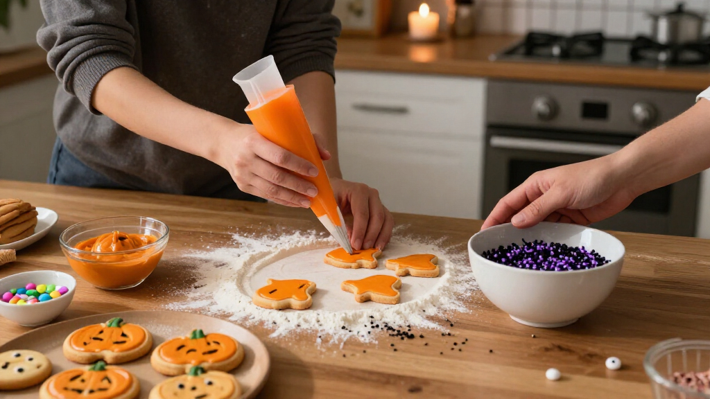 Halloween themed cookie decorating kits