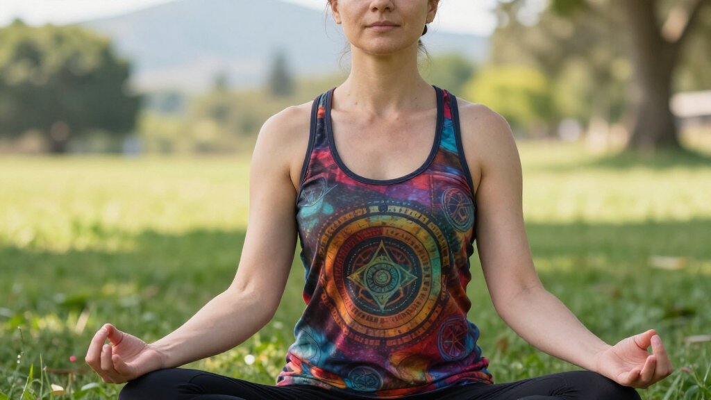 yoga graphic tank tops
