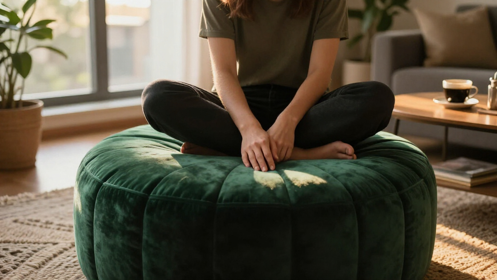 tufted round ottoman
