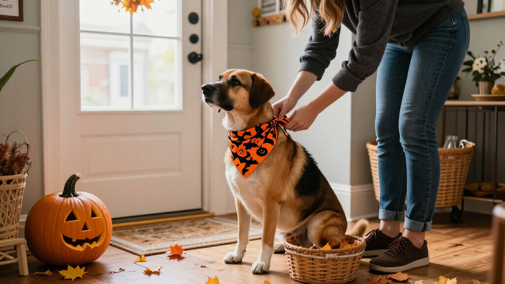 Halloween dog bandanas