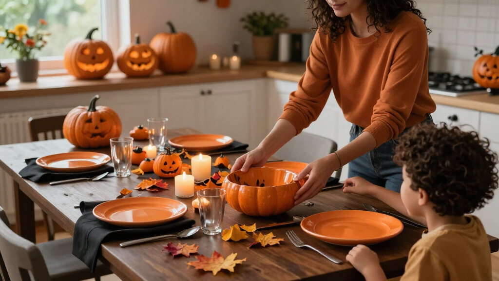 Halloween themed tableware