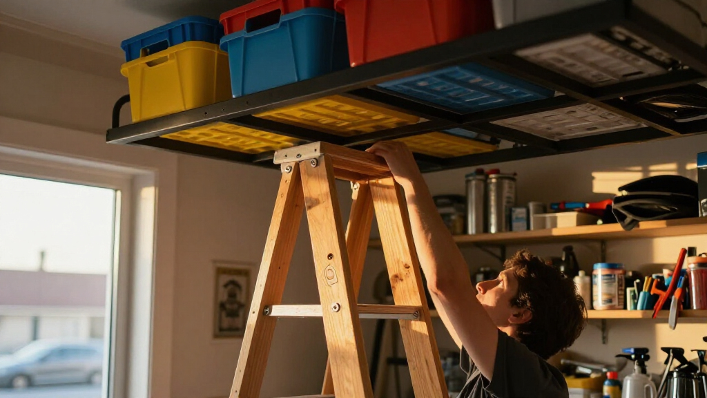 garage ladder storage rack