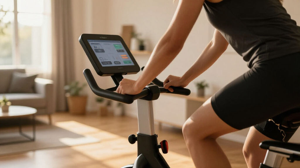 smart bike with screen for home workouts