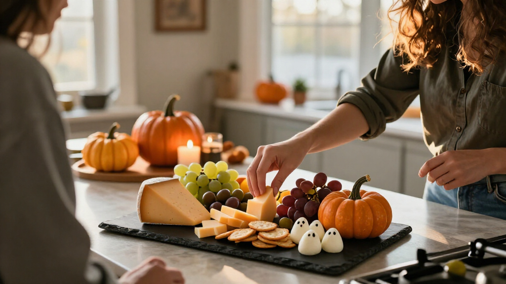 Halloween themed charcuterie boards