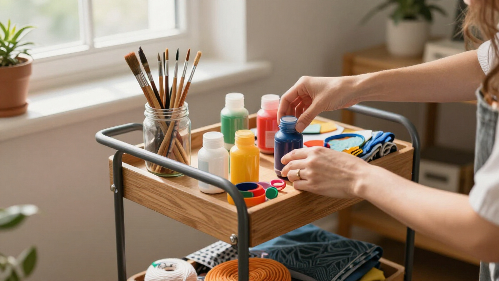 rolling cart for craft supplies