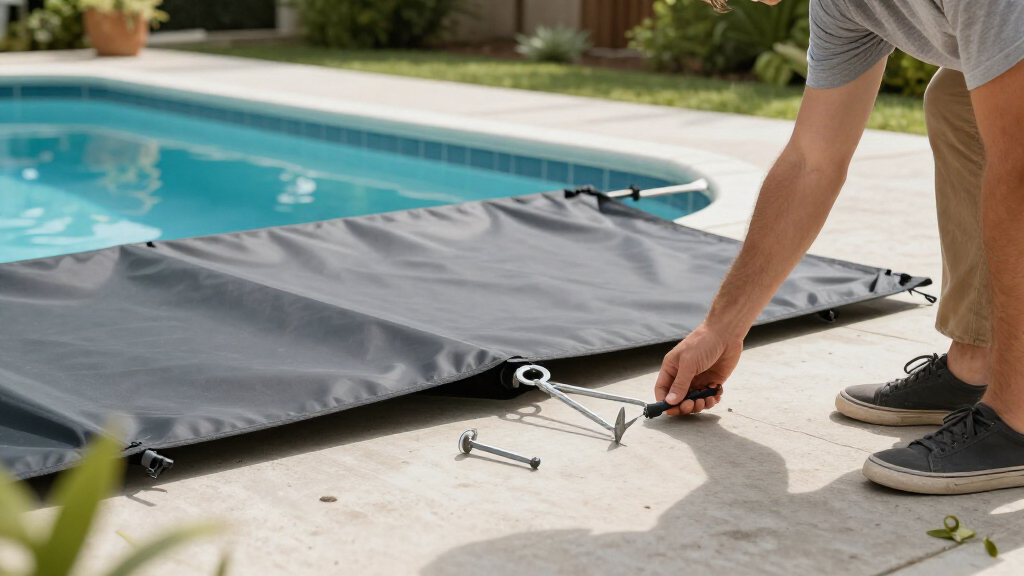 best pool safety cover anchors and hardware kit
