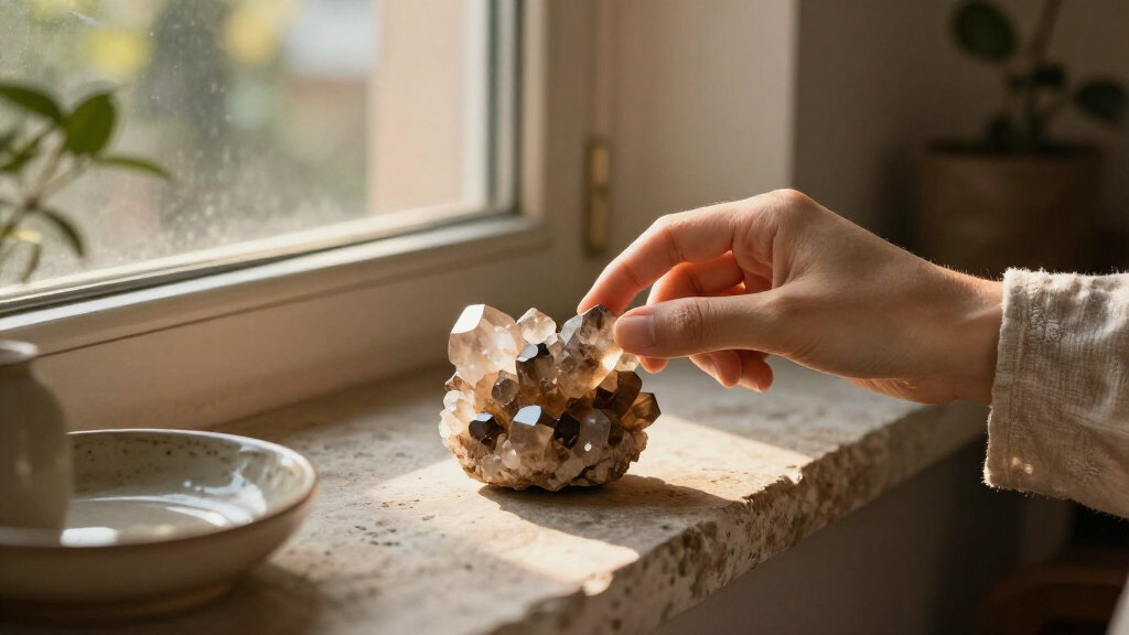 smoky quartz crystal clusters