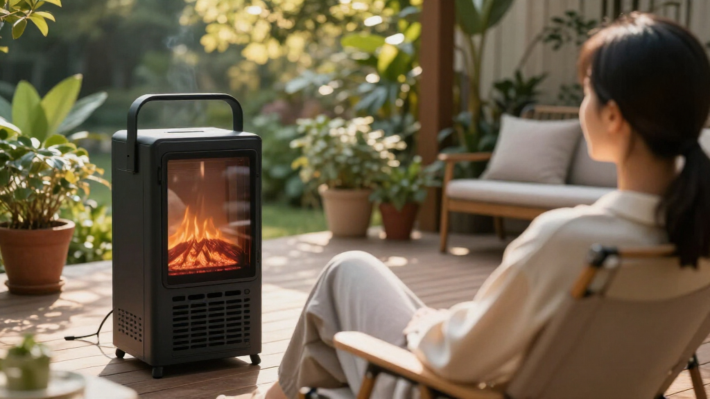 outdoor portable electric fireplaces