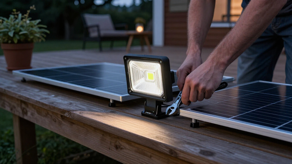 solar flood lights for backyard