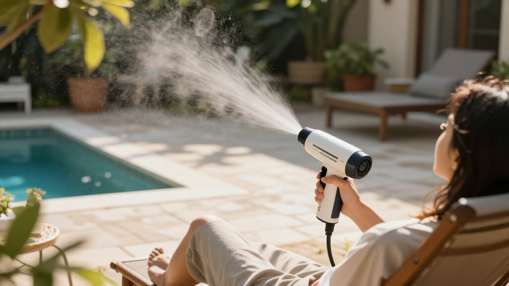 portable misting systems with water tank
