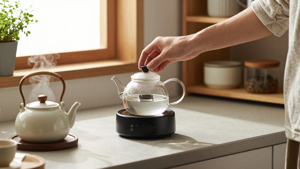 borosilicate glass teapot warmer