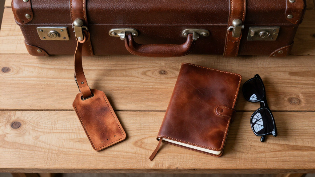 durable luggage tags leather